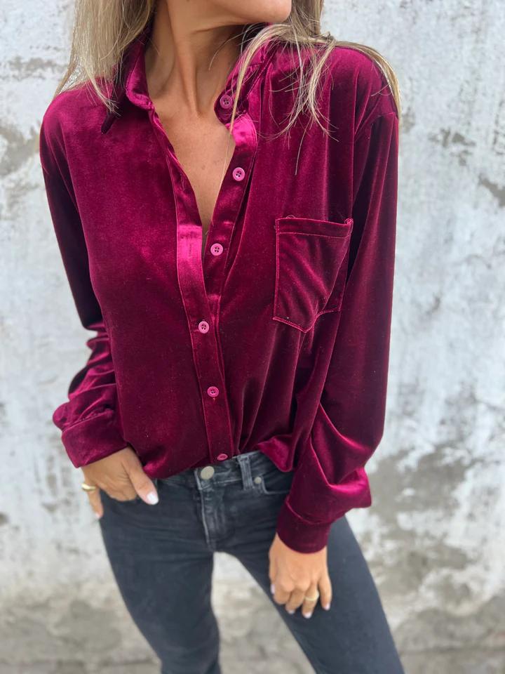 Isabella - Bluse Aus Samt