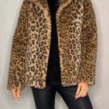 Valentina - Klassischer Damen Wintermantel Mit Leopardenmuster
