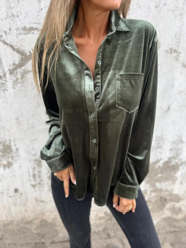 Isabella - Bluse Aus Samt