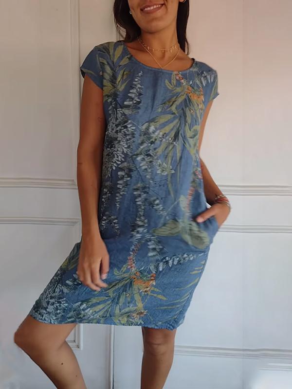 Ysella - Lässiges Bedrucktes Kleid