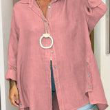 Sophia™ - Übergroßes Button-Up Hemd