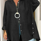 Sophia™ - Übergroßes Button-Up Hemd