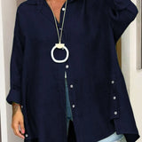 Sophia™ - Übergroßes Button-Up Hemd