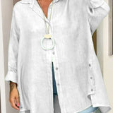 Sophia™ - Übergroßes Button-Up Hemd