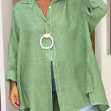 Sophia™ - Übergroßes Button-Up Hemd