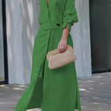Jeanette | Maxikleid mit V-Ausschnitt