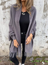 Hannah - Eleganter Langärmeliger Wickelpulli