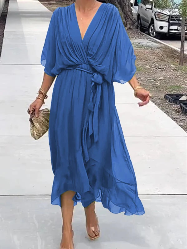 Fiorella - Elegantes Kleid Mit V-ausschnitt