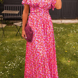 Pauline – Langes Kleid mit Blumenmuster