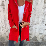 Olivia - Lange Strickjacke Mit Kapuze