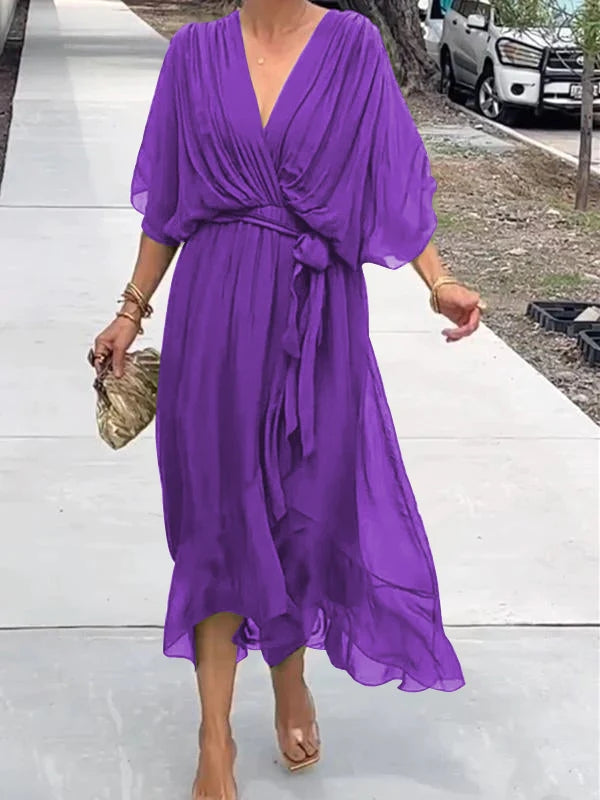 Fiorella - Elegantes Kleid Mit V-ausschnitt