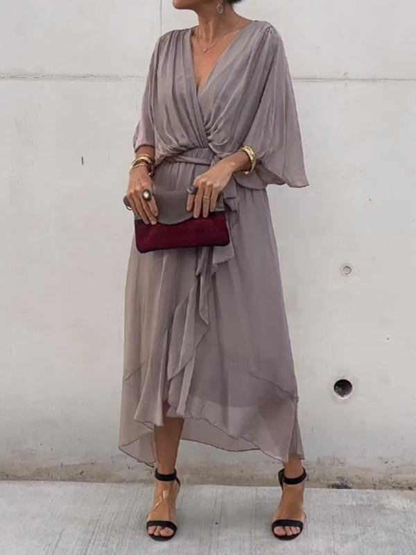 Fiorella - Elegantes Kleid Mit V-ausschnitt