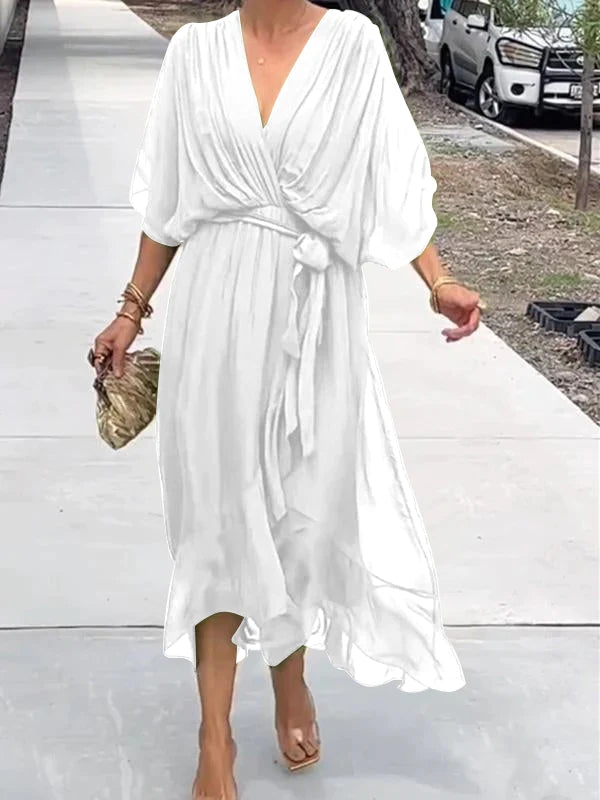 Fiorella - Elegantes Kleid Mit V-ausschnitt