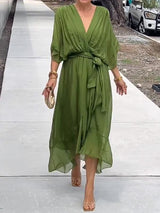 Fiorella - Elegantes Kleid Mit V-ausschnitt