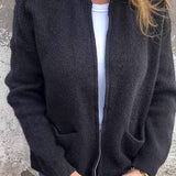 Aurora - Baumwollstrickjacke Mit Reißverschluss