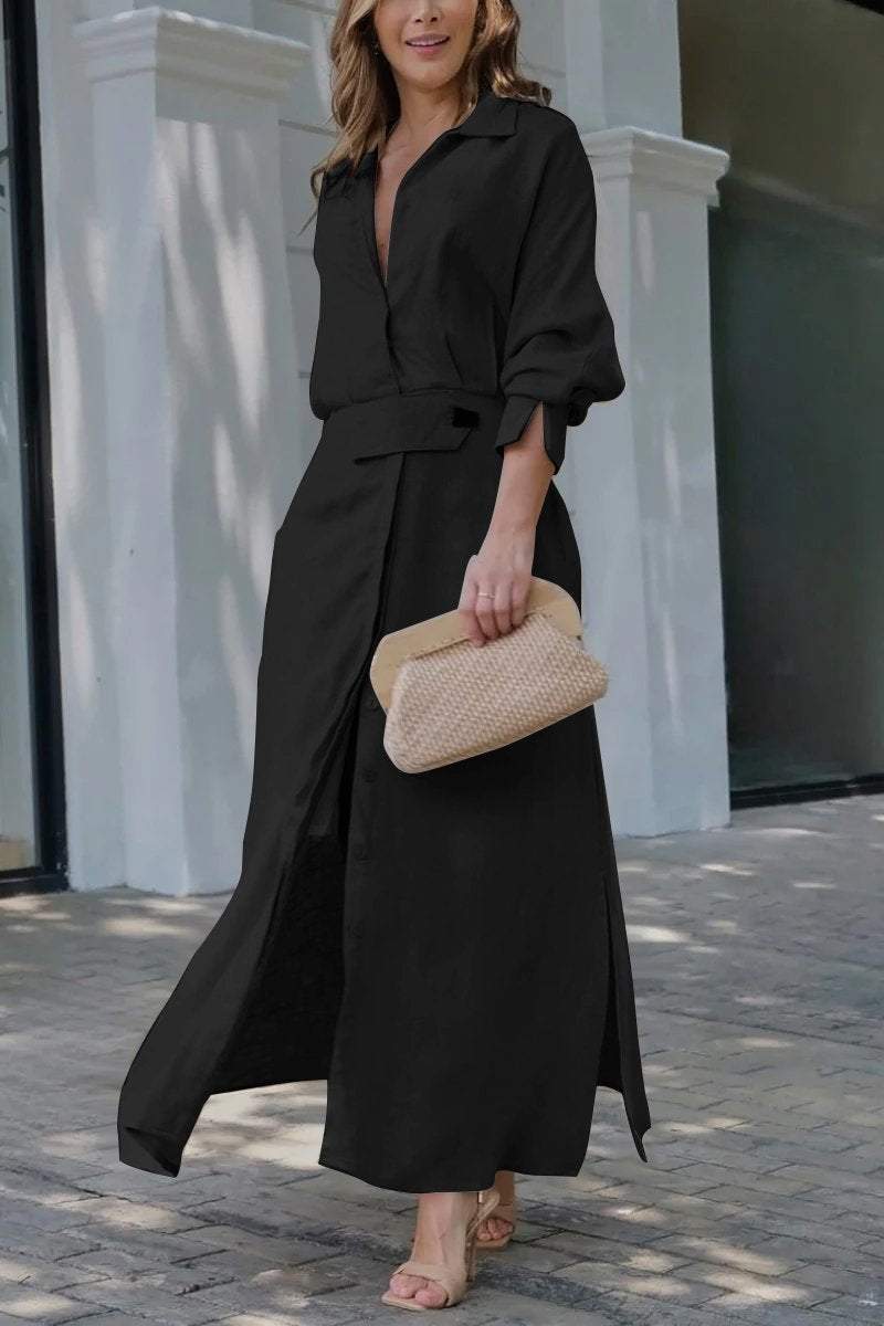 Jeanette | Maxikleid mit V-Ausschnitt