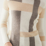 Linda - Farbblock Rollkragenpullover