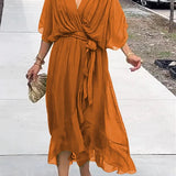 Fiorella - Elegantes Kleid Mit V-ausschnitt