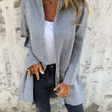 Olivia - Lange Strickjacke Mit Kapuze