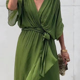 Fiorella - Elegantes Kleid Mit V-ausschnitt