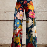 MARIANNE FARBIGE BREIT GESCHNITTETE HOSE