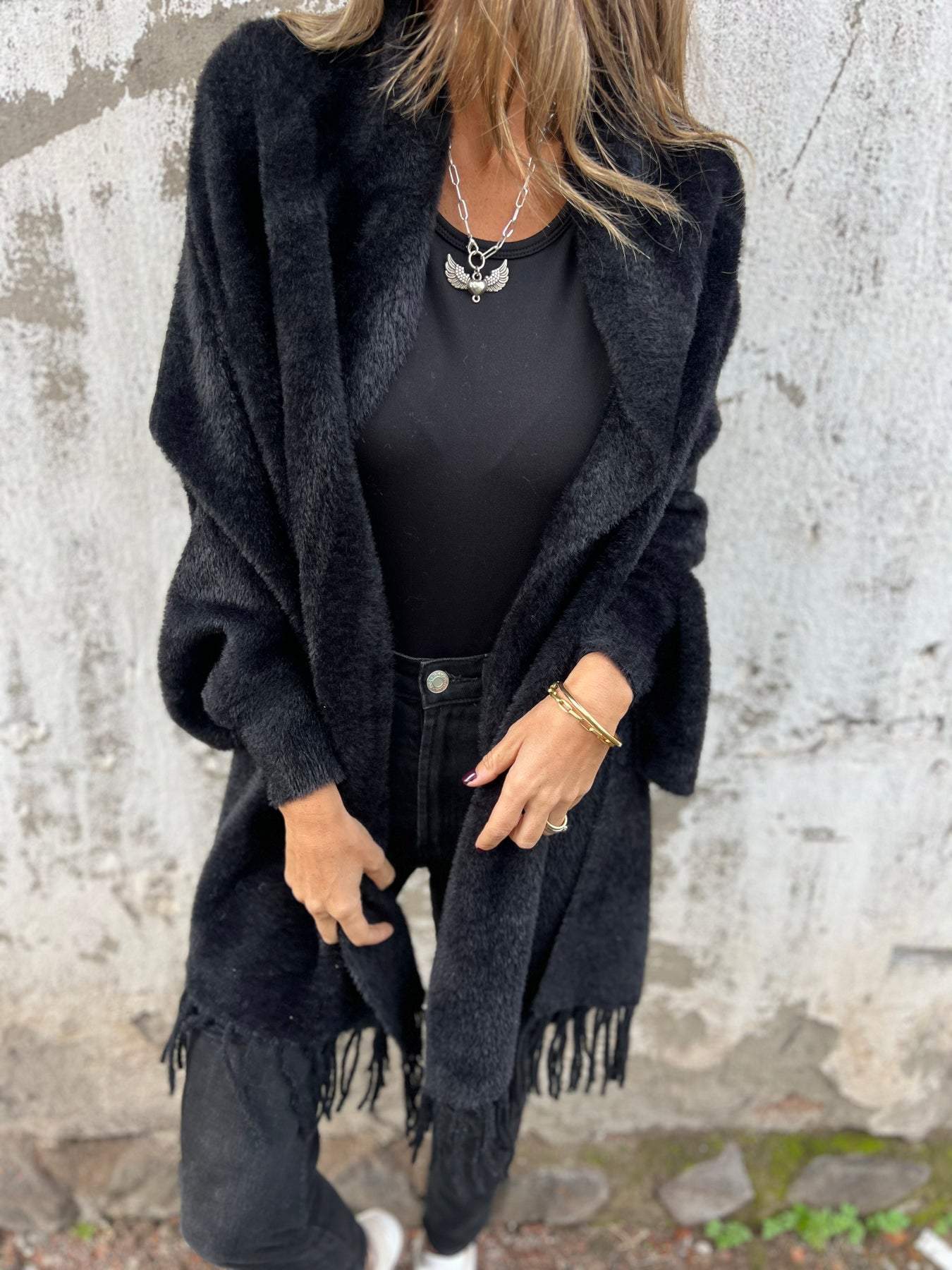 Hannah - Eleganter Langärmeliger Wickelpulli
