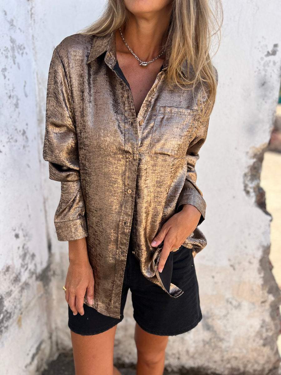 Damen Langarmshirt mit Tasche