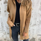 Olivia - Lange Strickjacke Mit Kapuze