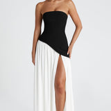 Damen Maxi Kleid mit Seitenschlitz