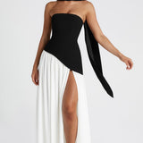 Damen Maxi Kleid mit Seitenschlitz