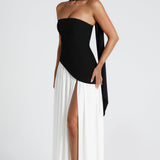 Damen Maxi Kleid mit Seitenschlitz