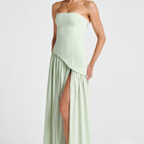 Damen Maxi Kleid mit Seitenschlitz