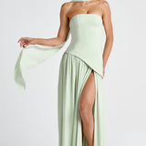 Damen Maxi Kleid mit Seitenschlitz