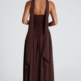Damen Maxi Kleid mit Seitenschlitz
