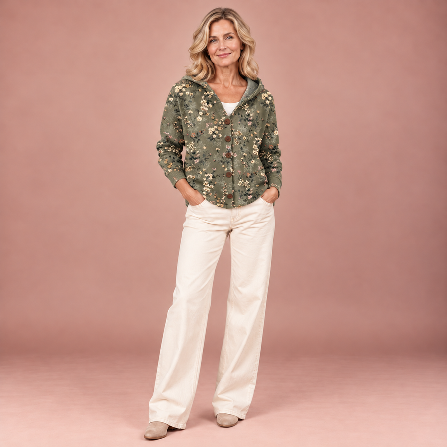 Frieda | Bequemer Strickcardigan mit Kapuze