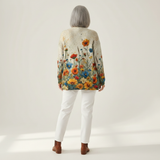 Martina | Gebreide vest met kleurrijke wilde bloemen