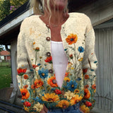 Martina | Gebreide vest met kleurrijke wilde bloemen