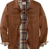 Herren Langarmjacke mit Knöpfen und Taschen