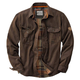 Herren Langarmjacke mit Knöpfen und Taschen