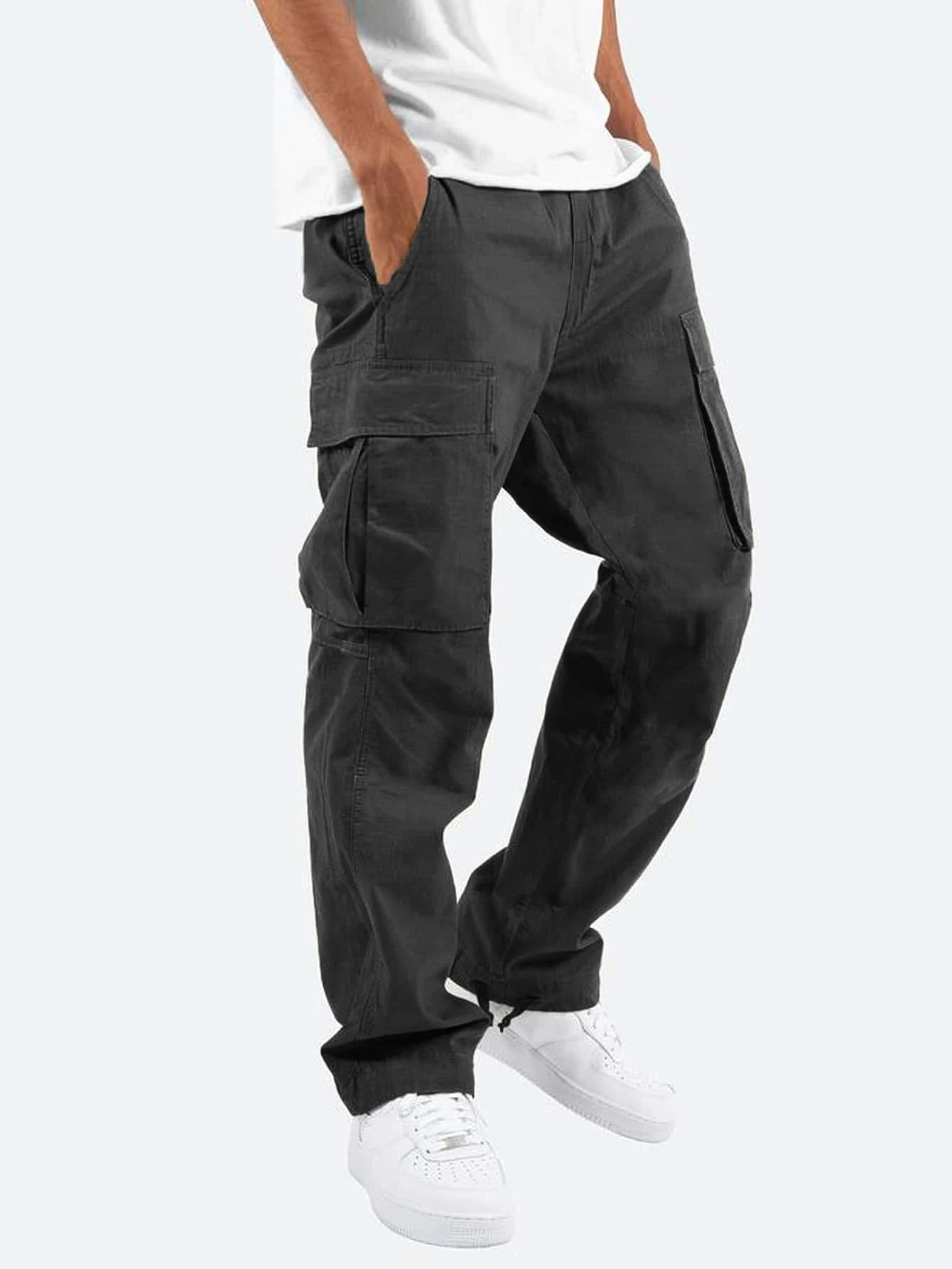 Jay | Herren Cargo-Hosen mit Taschen und Kordelzug