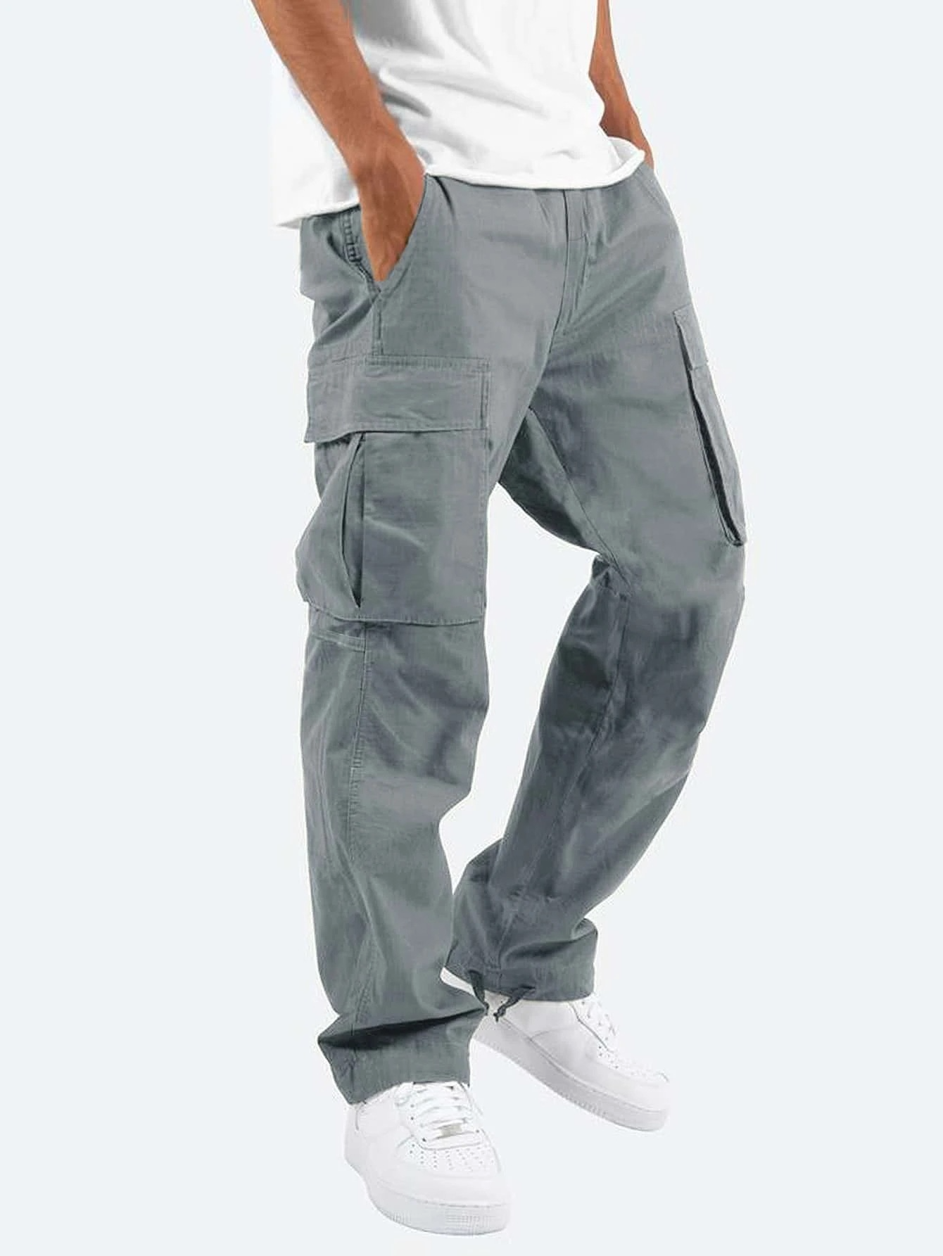 Jay | Herren Cargo-Hosen mit Taschen und Kordelzug