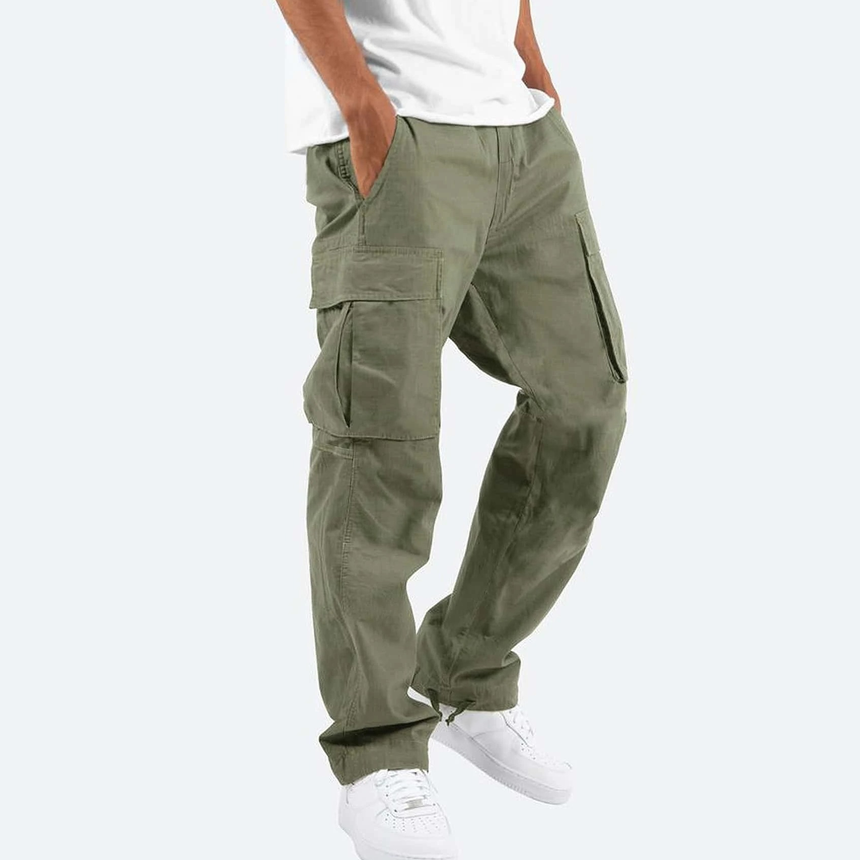 Jay | Herren Cargo-Hosen mit Taschen und Kordelzug