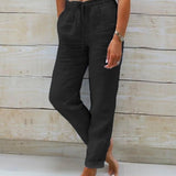 Jamie | Damen Hose mit Kordelzug und Taschen
