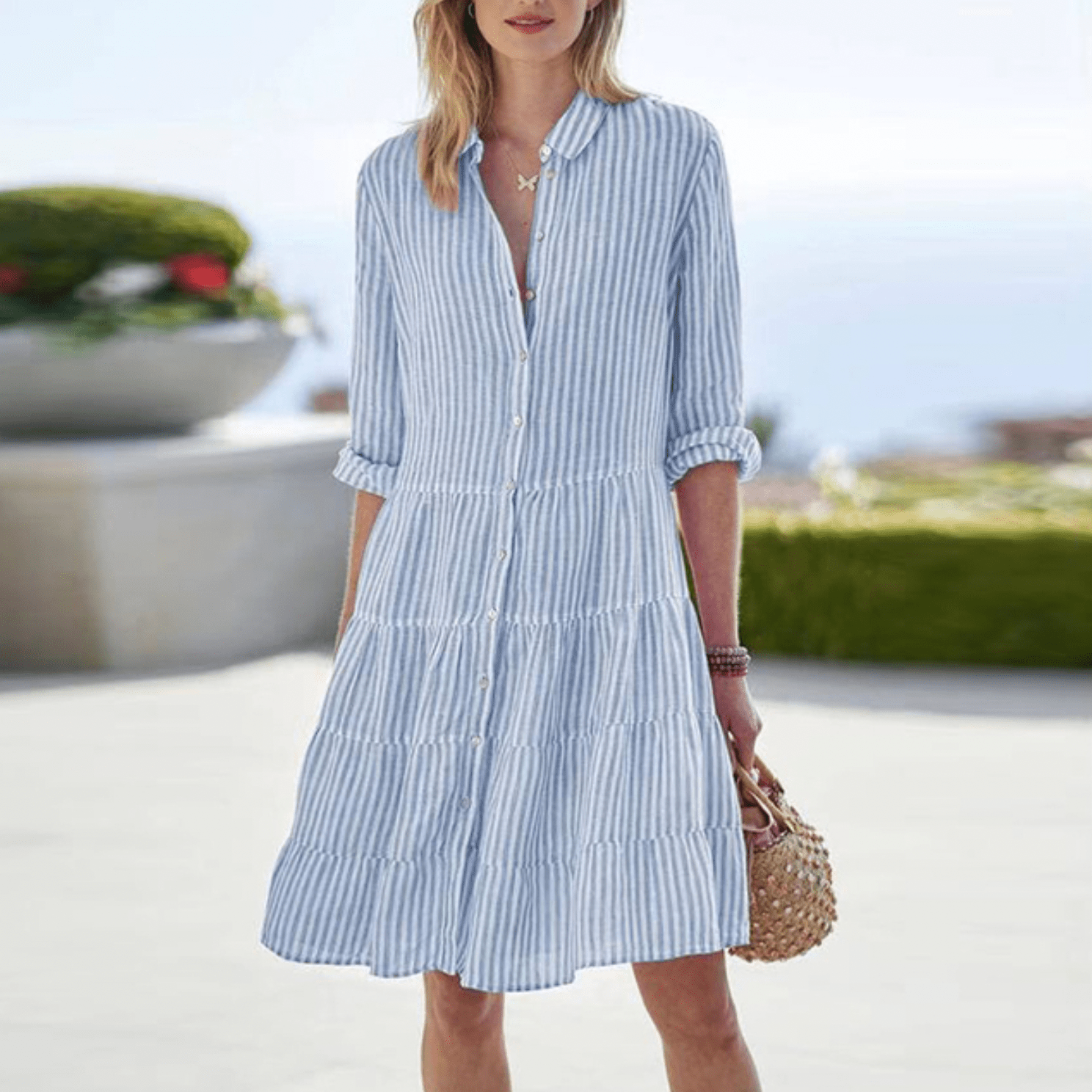 Lolita | Leichtes und Luftiges Gestreiftes Kleid