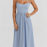 Rose | Schickes ärmelloses Midi-Kleid für Frauen