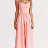 Rose | Schickes ärmelloses Midi-Kleid für Frauen