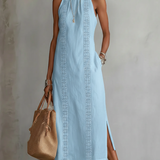 Jimena - Midi-Kleid mit stylischem Mao-Kragen
