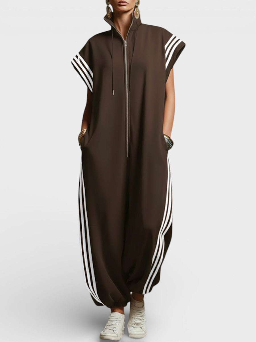 Valentina | Jumpsuit mit Reißverschluss am Hals