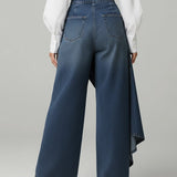 Stylische Damen High-Waisted Weitbein Jeans mit Relaxed Fit