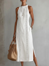 Jimena - Midi-Kleid mit stylischem Mao-Kragen